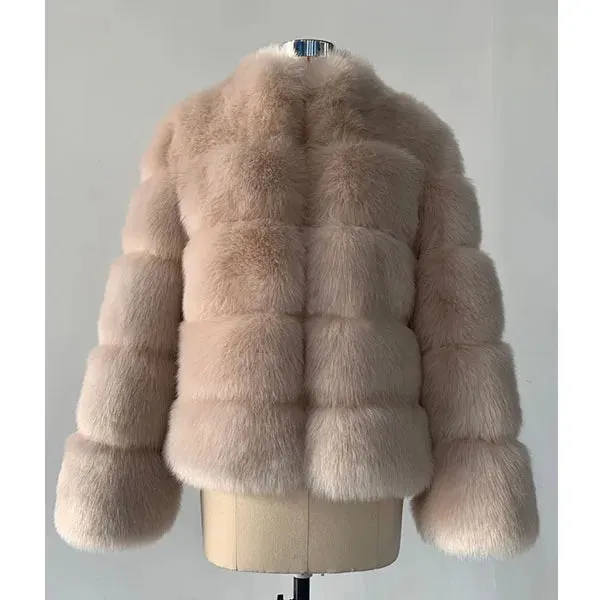 Thick Luxury Faux Fox Fur Coat