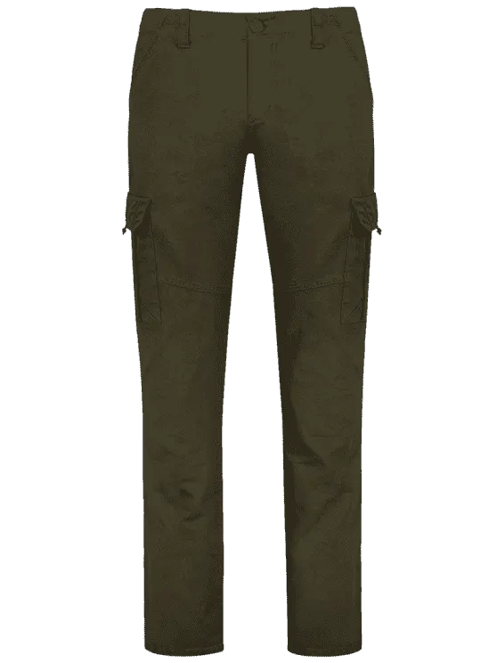 Trendy Flap Pockets Zip Fly Straight Cargo Pants