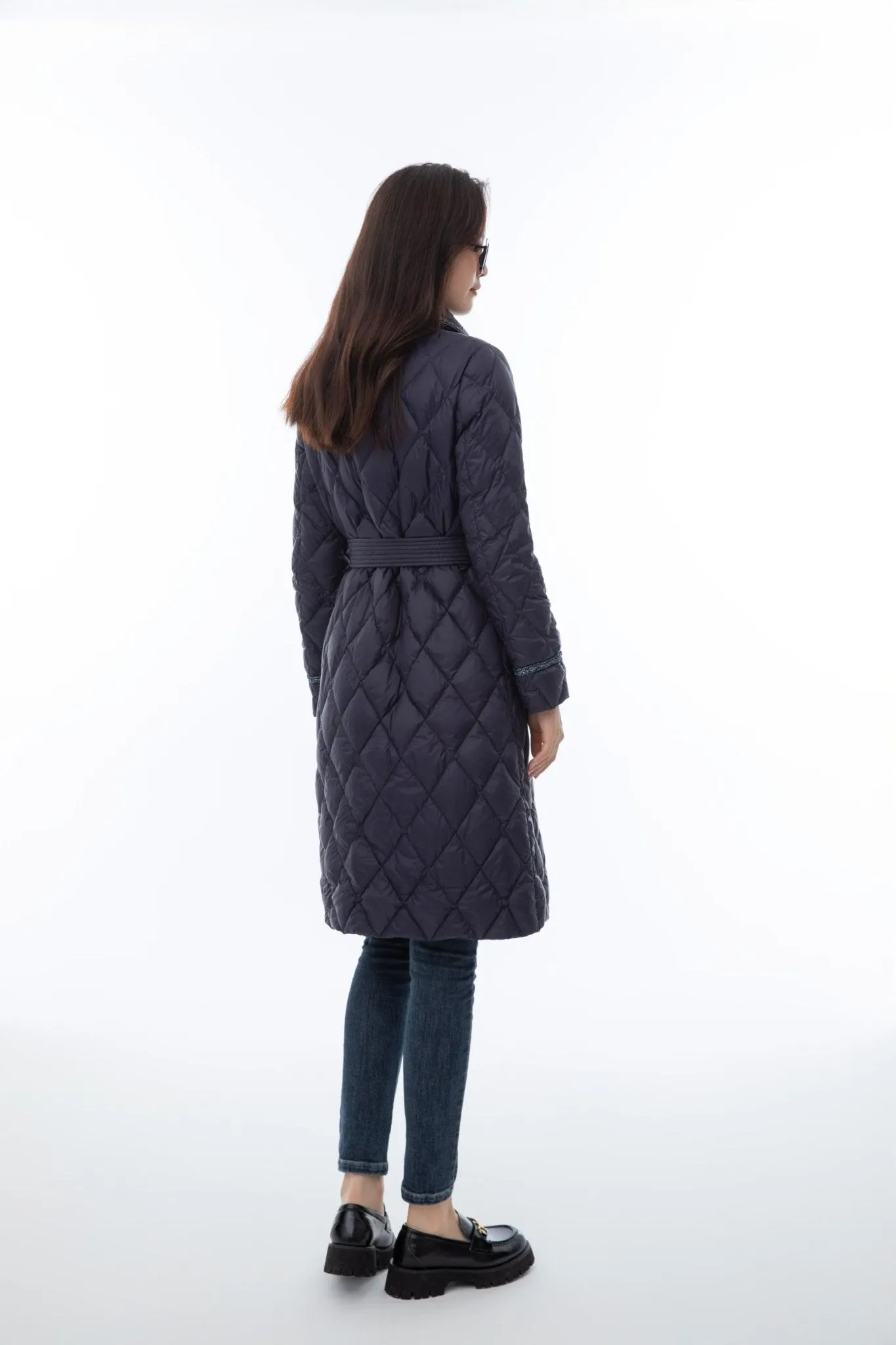 Twilight Blue Long Down Jacket