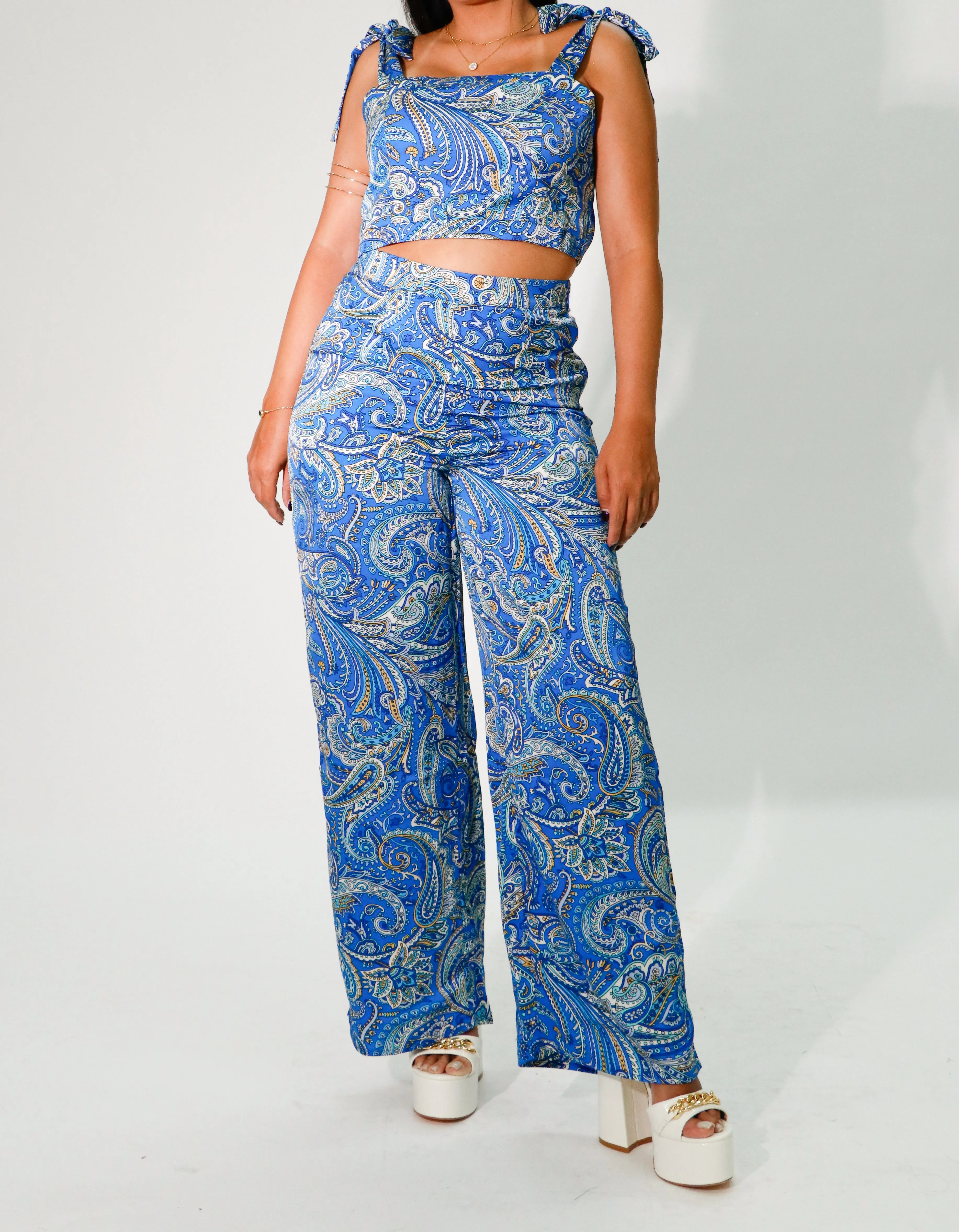 vibrant top and pants set