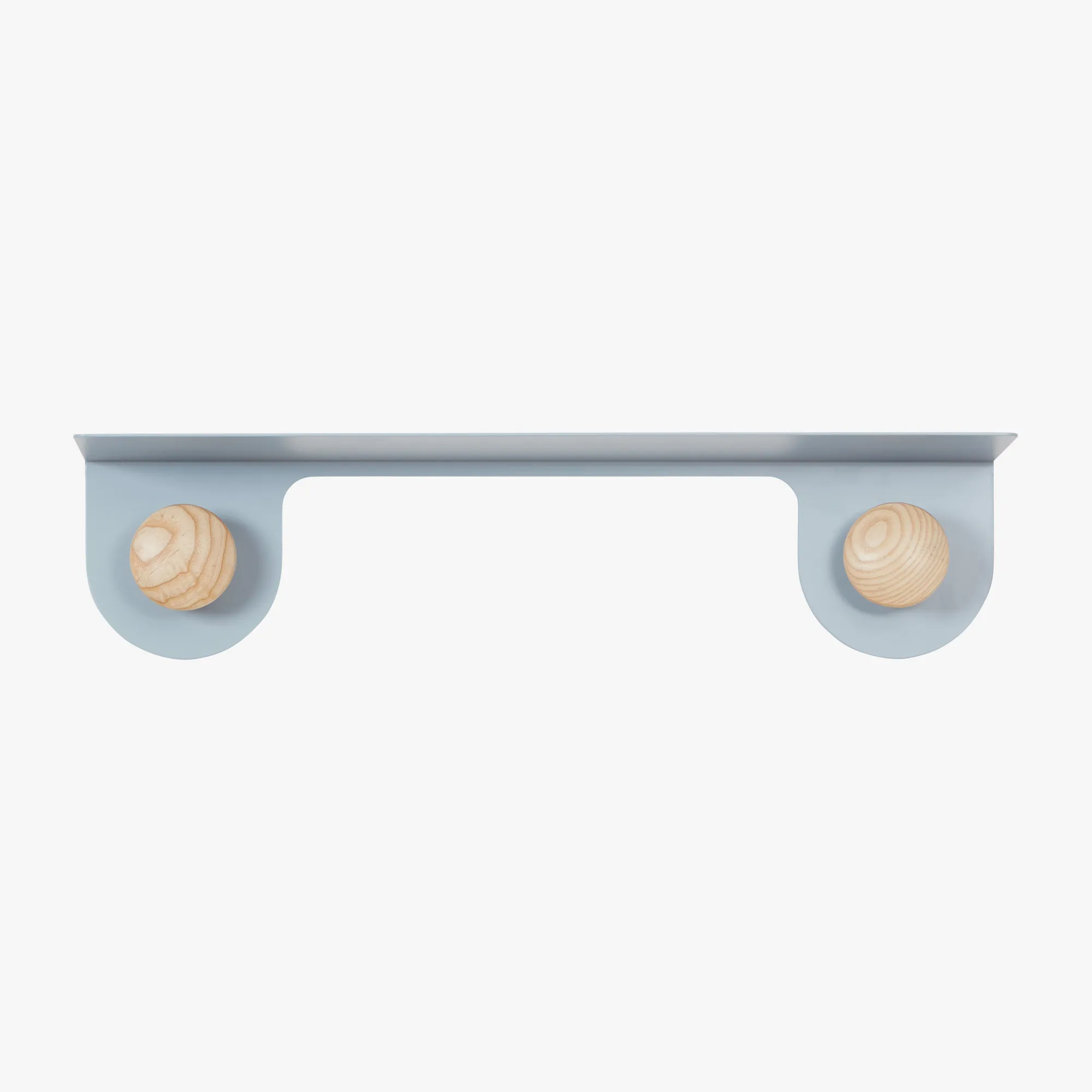 Wall Shelf with Double Dots Hooks (Blue Grey)