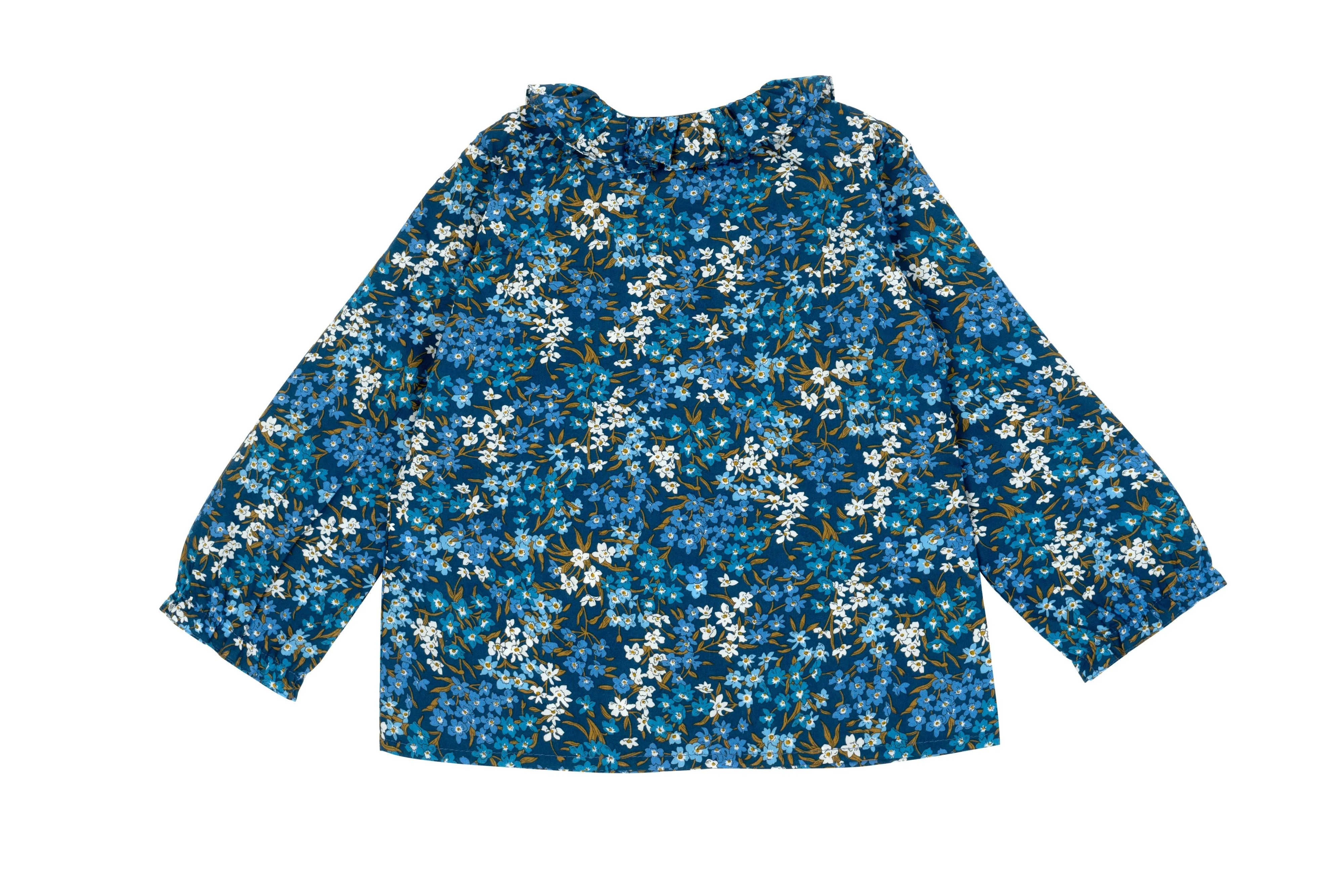 Wanda Blouse - Liberty Blue and Browns