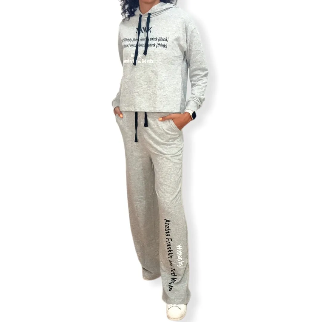 Women Sweatshirt Training Set (2 pieces) - Grey