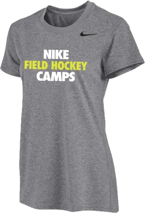 Womens Nike Field Hockey Camps Short Sleeve Dri-Fit Tee - Carbon Heather