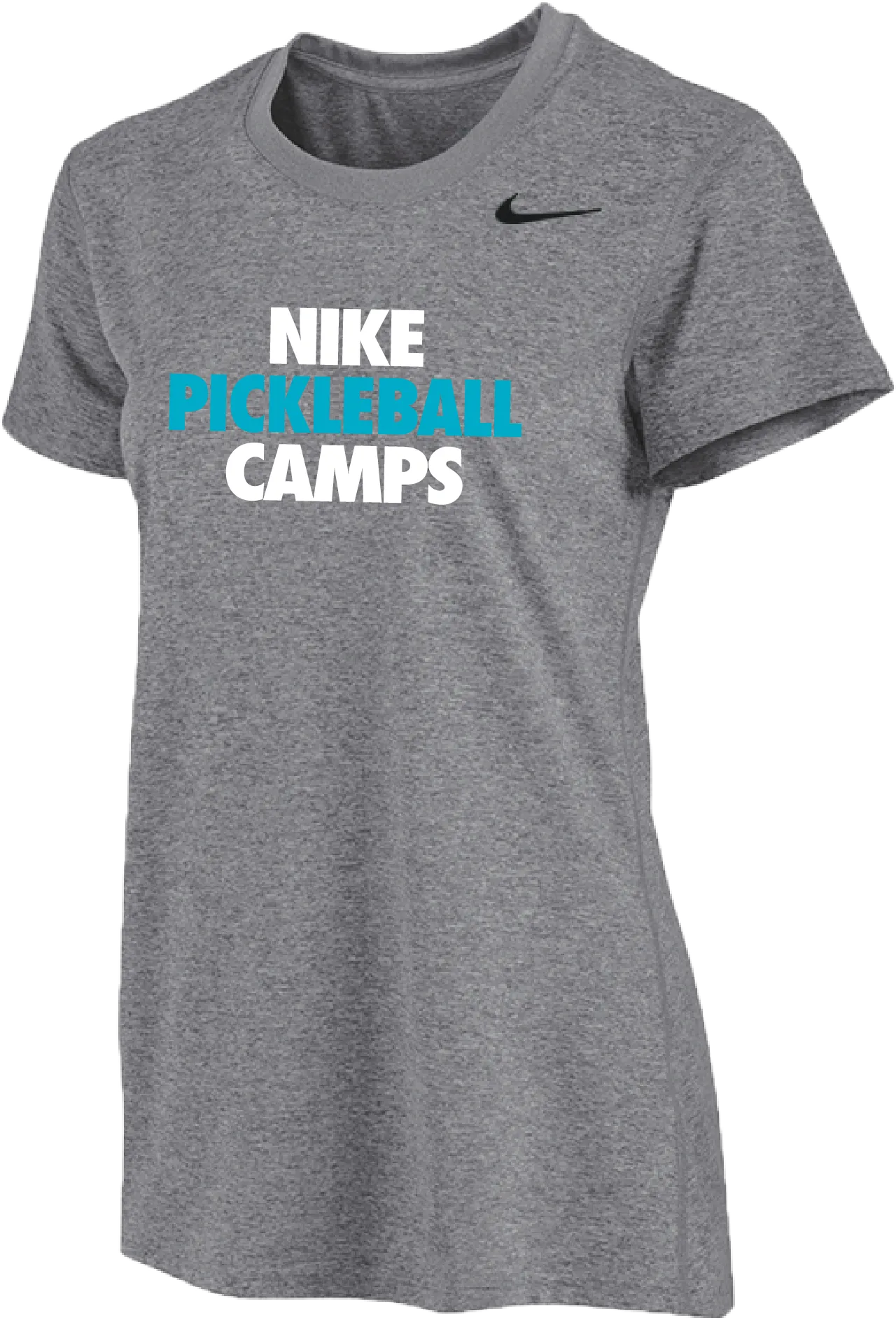 Womens Nike Pickleball Camps Short Sleeve Dri-Fit Tee - Carbon Heather