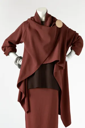 Wrap Jacket in Merlot Mi-Nu