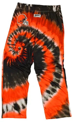 Zubaz Cleveland Browns NFL Men's Tie Dye Team Colors Lounge Pants, Orange